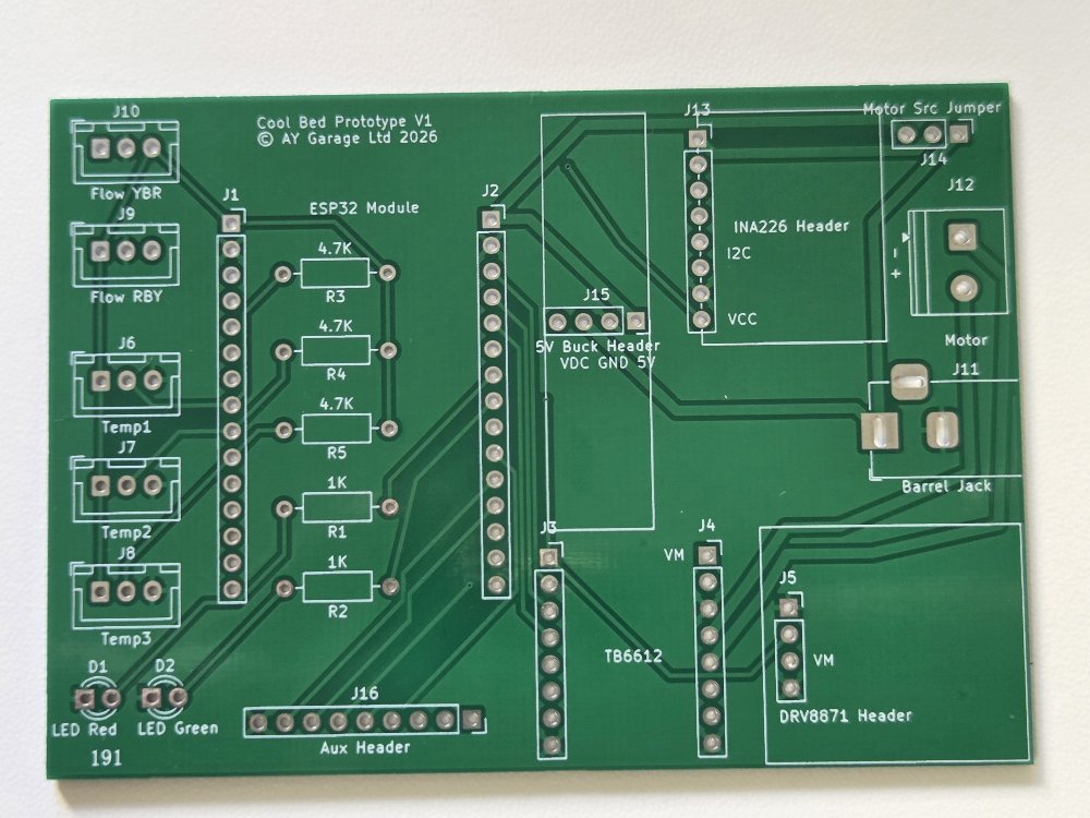Cool bed prototype board